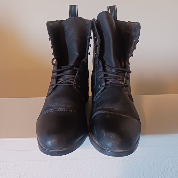 Ariat Black Lace Up Paddock Boots - Picture 3 of 7